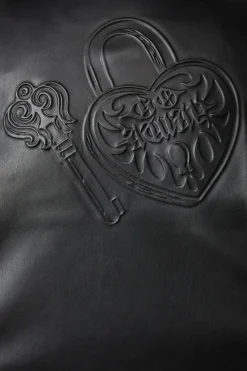 Curve Ornate Metal Pu Jacket