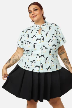 Curve Penguin Blouse