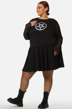 Curve Pentagram Contrast Mesh Top