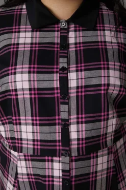 Curve Posh Tartan Dress