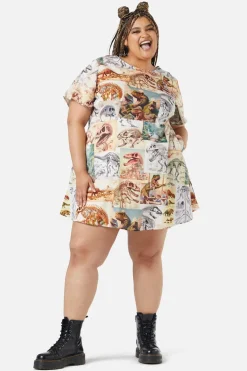 Curve Prehistoric Dino Tile Pr Dress
