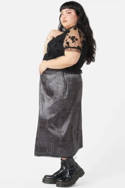 Curve Ruined Mansion Satin Brocade Skirt