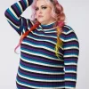 Curve Tabby Stripe Skivvy Knit