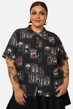 Curve Tarot Spread Printed Shirt