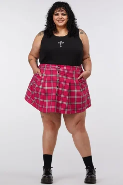 Curve Tartan Skater Skirt