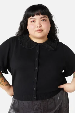 Curve Time Passing Romantic Crop Cardi