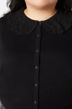 Curve Time Passing Romantic Crop Cardi