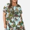 Curve Triassic Scene Printed Dress