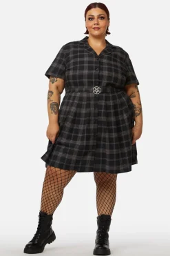 Curve Victoria Tartan Pleated Dress