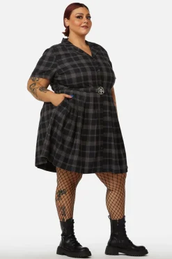 Curve Victoria Tartan Pleated Dress