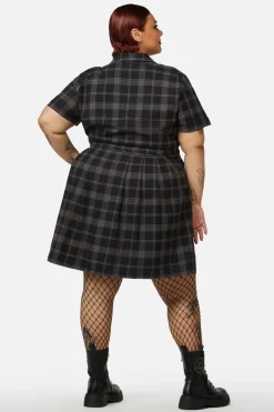 Curve Victoria Tartan Pleated Dress