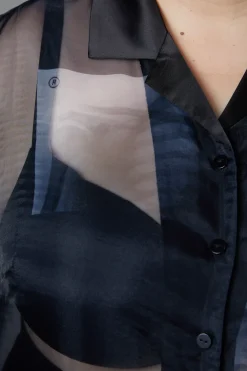 Curve X-Ray Print Blouse