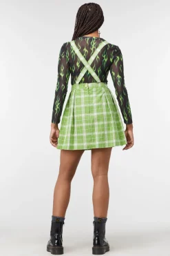 Dazed Tartan Pleat Pinny