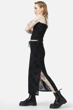 Decaying Days Flocked Mesh Skirt