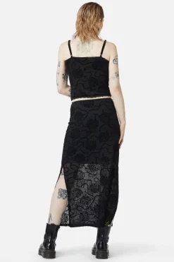 Decaying Days Flocked Mesh Skirt