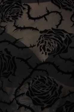 Decaying Days Flocked Mesh Top