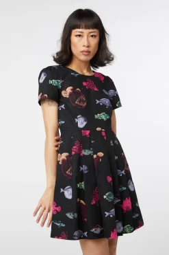 Deep Sea Pleated Dress