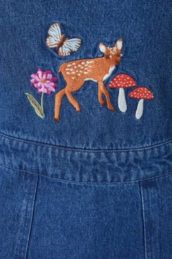 Deerly Friends Emb Pinny