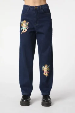Denim Cherub Print Jean