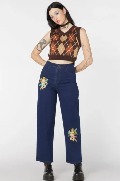 Denim Cherub Print Jean