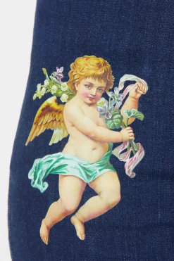 Denim Cherub Print Jean