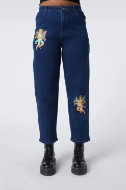 Denim Cherub Print Jean
