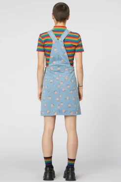 Denim Peach Bib Pinafore