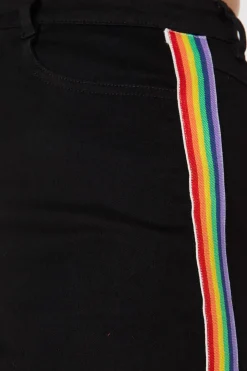 Denim Rainbow Mini Skirt