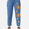 Denim Sun Print Jean