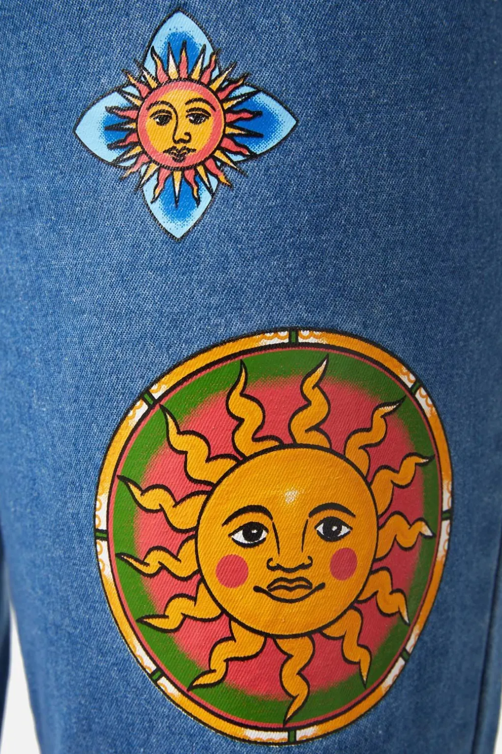 Denim Sun Print Jean