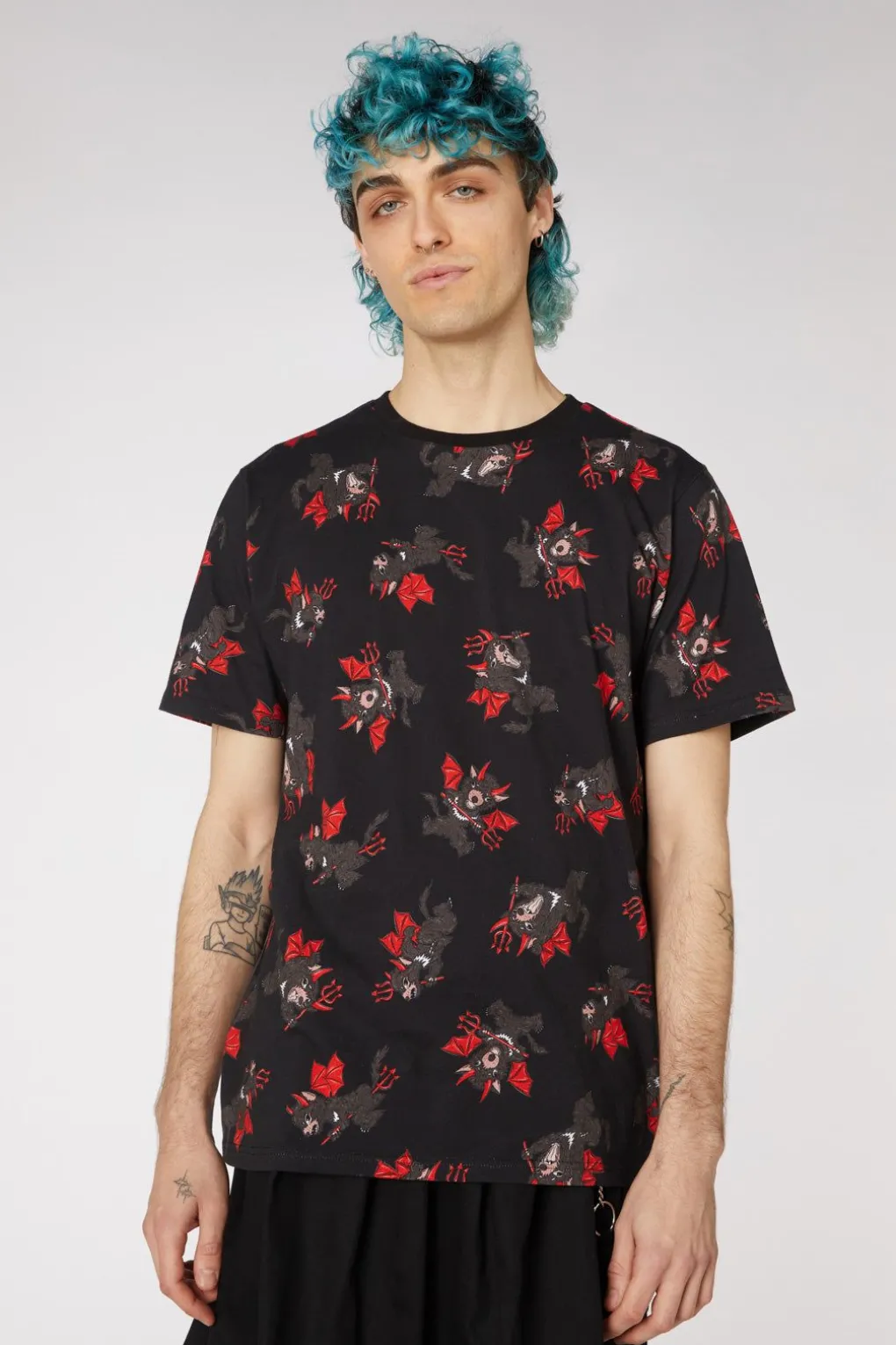 Devil Printed Cotton Tee