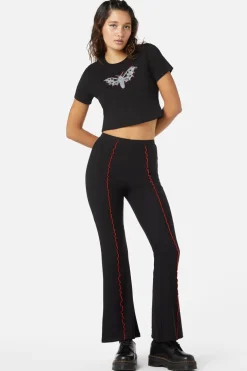 Diamante Butterfly Zipper Tee