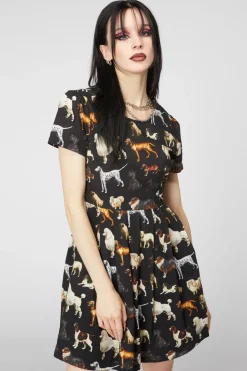 Doggo Cotton Pleated Dress
