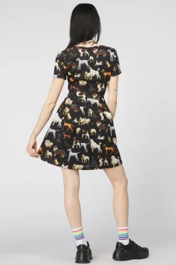 Doggo Cotton Pleated Dress