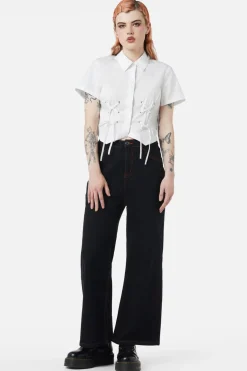 Eliza Lace Up Blouse