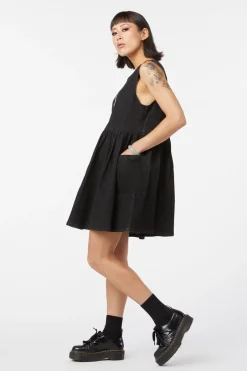 Embroidered Denim Pinafore