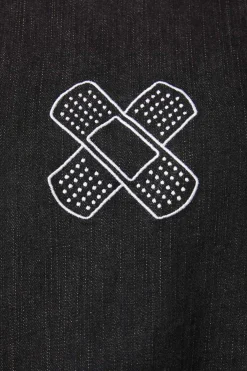 Embroidered Denim Pinafore