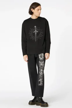 Embroidery Dagger Sweater