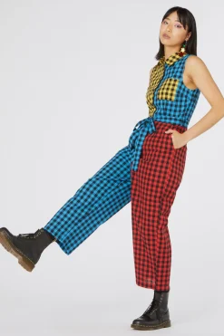 Festive Gingham Jumpsuit