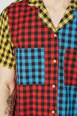 Festive Gingham Short Sleeve Shirt
