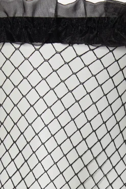 Fishnet Frill Over Knee Sock