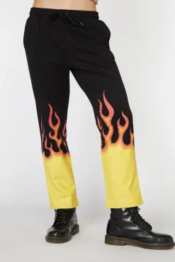 Flame Border Track Pant