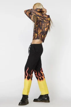 Flame Border Track Pant