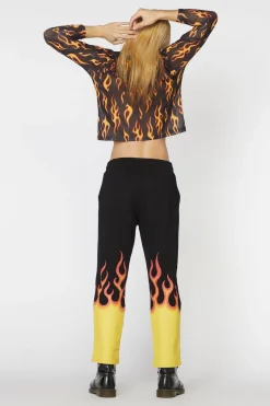 Flame Border Track Pant