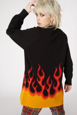 Flame On Oversized Cardi