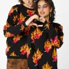 Flamed Heart Unisex Knit