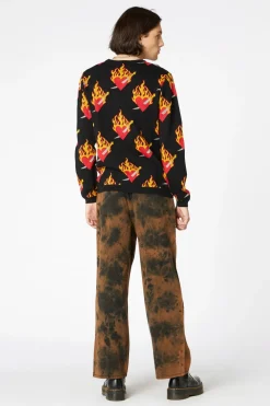 Flamed Heart Unisex Knit