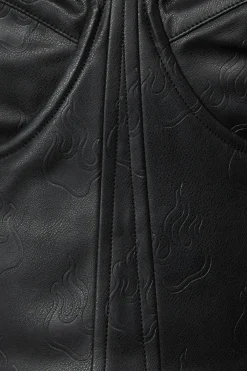 Flamin Embossed Pu Corset