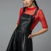 Flamin Embossed Pu Pinafore
