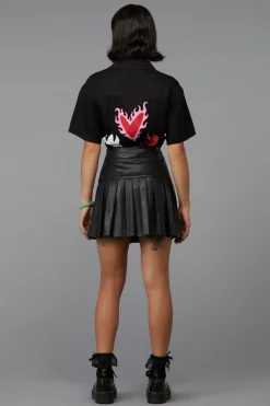 Flamin Embossed Pu Skirt